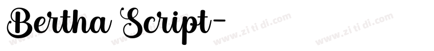 Bertha Script字体转换